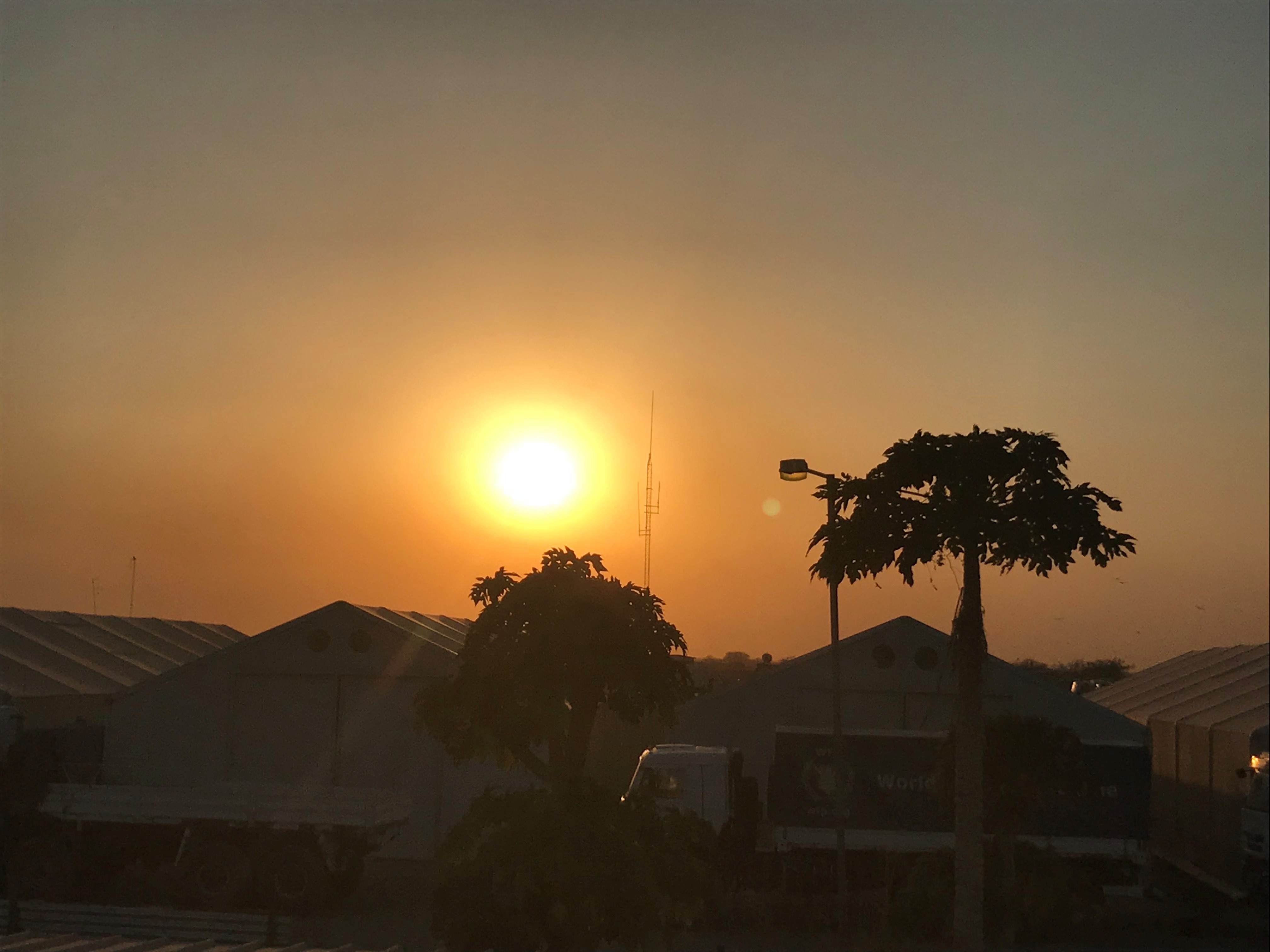 O fim de cada dia num projeto no Sudão do Sul O fim de cada dia num projeto no Sudão do Sul