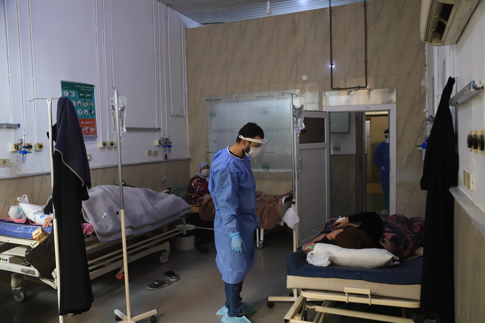 Síria: O número de pacientes aumenta em um centro de tratamento COVID-19 apoiado por MSF Síria: O número de pacientes aumenta em um centro de tratamento COVID-19 apoiado por MSF